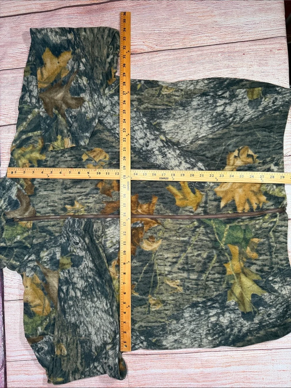 FieldStaff Mossy Oak Camo Fleece Jacket Men’s 2XL Full Zip Hunting Realtree